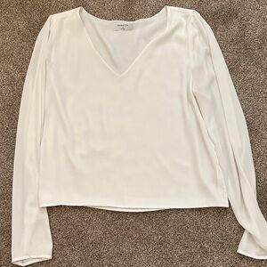 Babaton Cream V-Neck Blouse